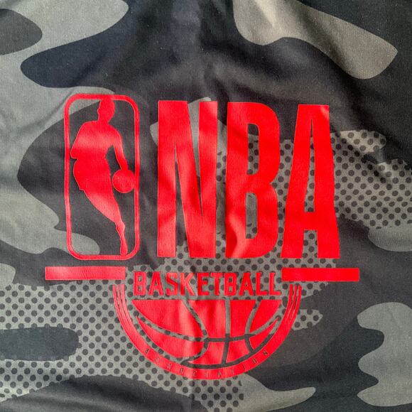 NBA Men’s Long Sleeve Sport T-shirt size M, Camo Gray - Picture 6 of 8